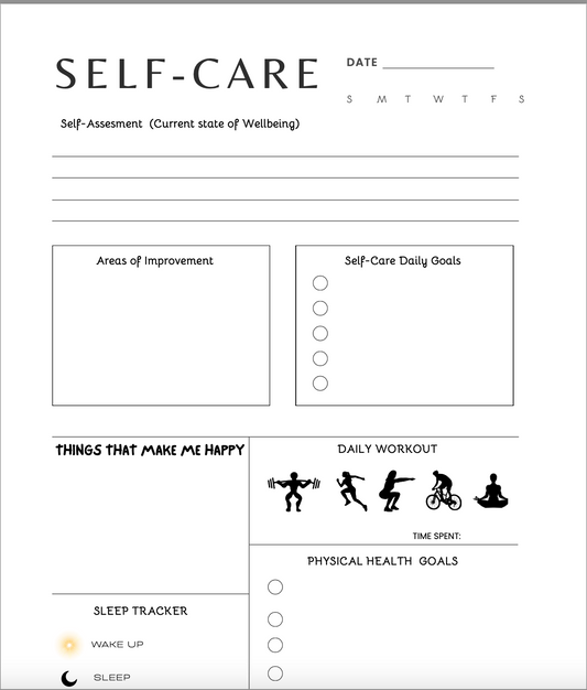 Self Care digital journal 