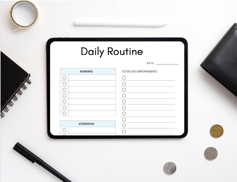 daily routine tracker on ipad 