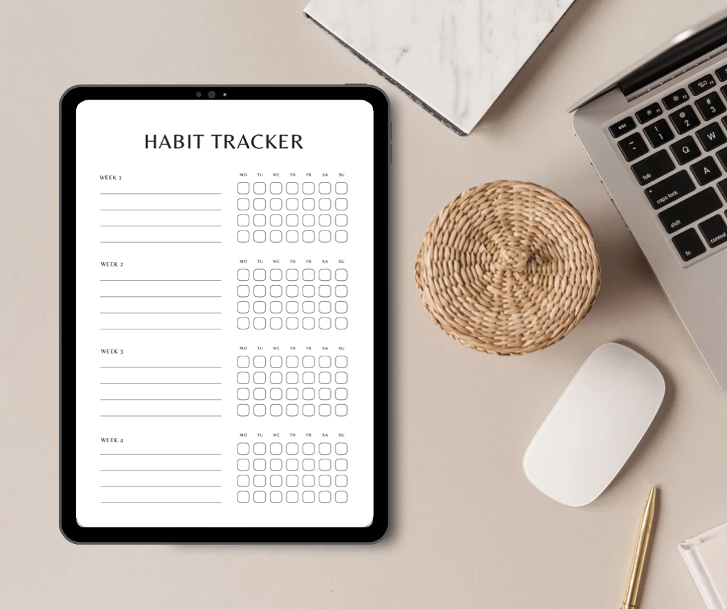 monthly habit tracker on ipad